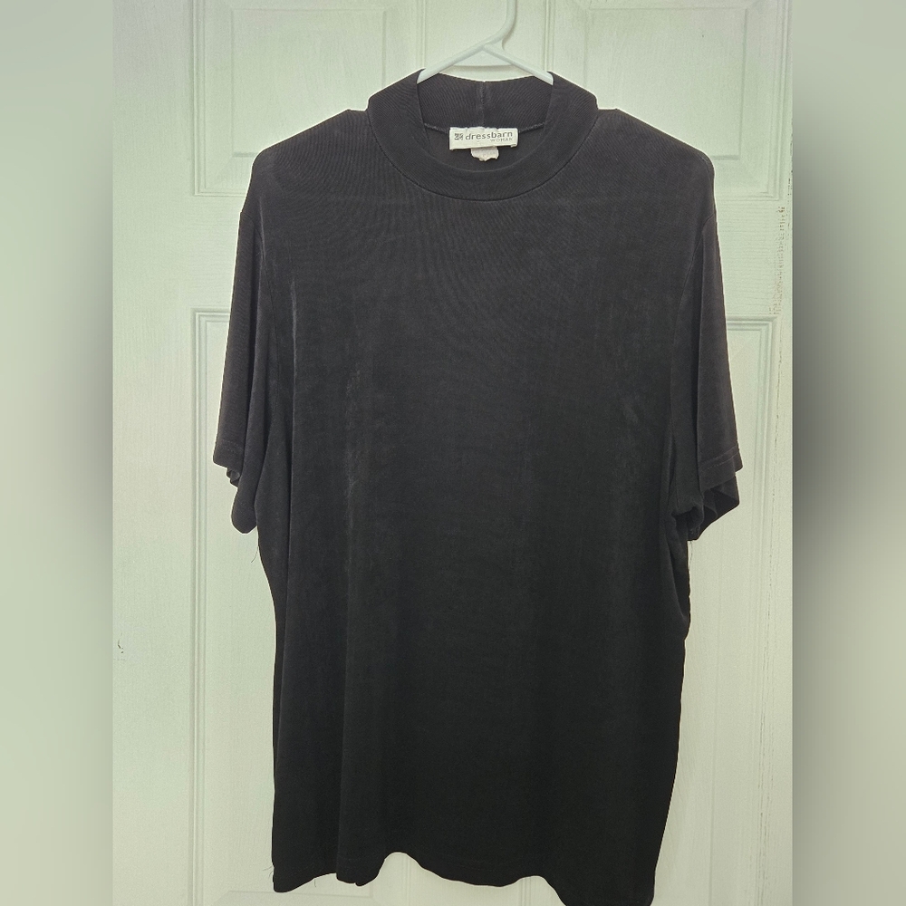 Dressbarn Charcoal Woman's Short Sleeve Tee